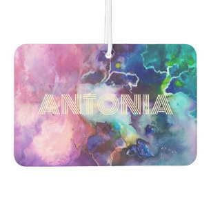 Désodorisant Pour Voiture Aquarelle Rainbow Whimsable Nom personnalisable