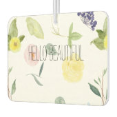 Désodorisant Pour Voiture Aquarelle rose jaune Floral (Gauche)