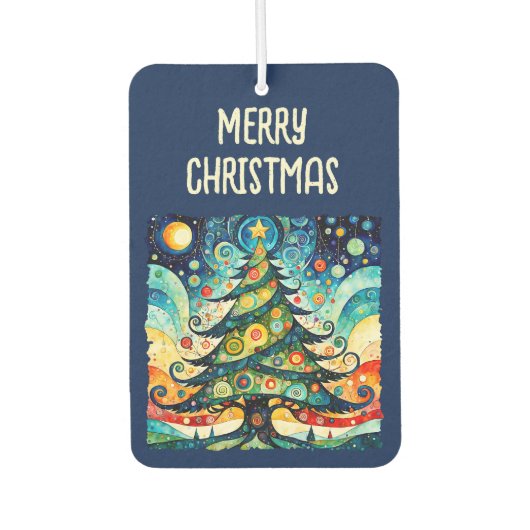 Désodorisant Pour Voiture Arbre de Noël dans l'art abstrait 3 - Amusants (Devant)