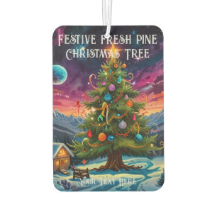 Désodorisant Pour Voiture Arbre de Noël Festif parfumé au pin frais