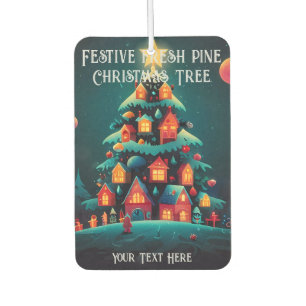 Désodorisant Pour Voiture Arbre de Noël Festif parfumé au pin frais