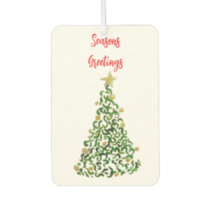 Désodorisant Pour Voiture Arbre de Noël Joyeuses Fêtes