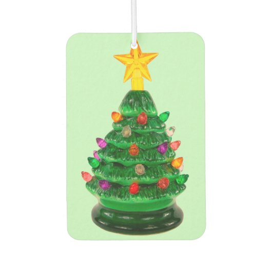 Désodorisant Pour Voiture Arbre de Noël Vert Air Freshener (Devant)
