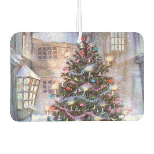 Désodorisant Pour Voiture Arbre de Noël Vintage (Devant)