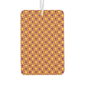 Désodorisant Pour Voiture Arizona Pop Art Checkerboard Maroon Gold Pattern (Dos)