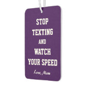 Désodorisant Pour Voiture Arrêter de texter Amour Maman | (Gauche)