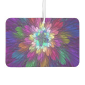 Désodorisant Pour Voiture Art abstrait fractal de fleurs psychédéliques colo (Dos)