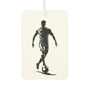 Désodorisant Pour Voiture Art de silhouette de joueur de football minimalist