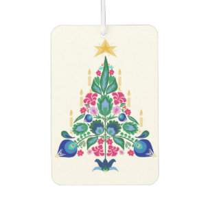 Désodorisant Pour Voiture Art populaire scandinave Arbre de Noël Air Freshne