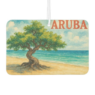 Désodorisant Pour Voiture Aruba Divi Tree Eagle Beach watercolor