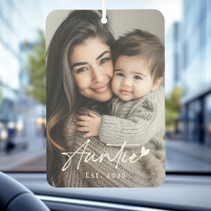 Désodorisant Pour Voiture Auntie Est année manuscrite écriture coeur