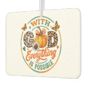 Désodorisant Pour Voiture Avec Dieu, tout est possible (Gauche)