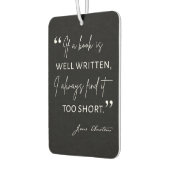 Désodorisant Pour Voiture Avid Reader II - Citation Jane Austen (Gauche)