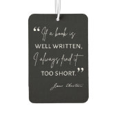Désodorisant Pour Voiture Avid Reader II - Citation Jane Austen (Dos)