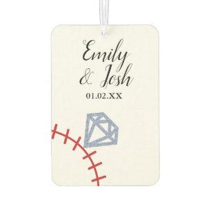 Désodorisant Pour Voiture Bague de baseball photo de couple 