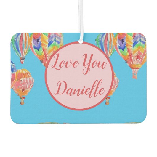 Désodorisant Pour Voiture Ballons d'aquarelle à air chaud (Devant)