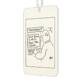 Désodorisant Pour Voiture Bank ATM conseille au client de ne pas le dépenser (Gauche)