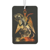 Désodorisant Pour Voiture Baphomet rouge et noir (Dos)