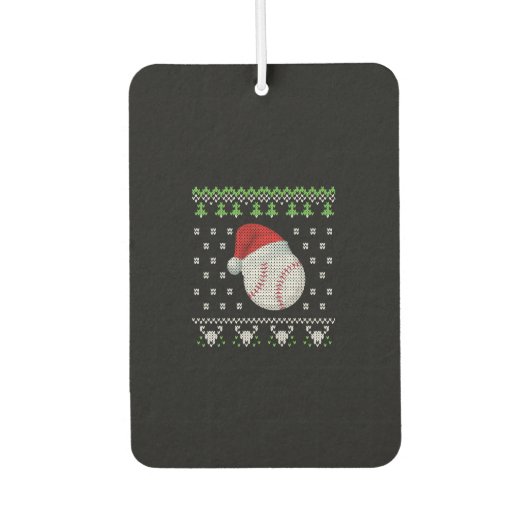 Désodorisant Pour Voiture Baseball de Noël (Devant)