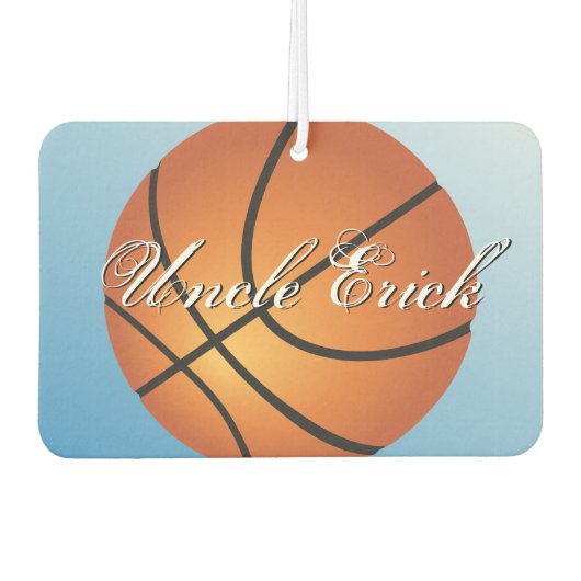 Désodorisant Pour Voiture Basket-ball Image 🏀 Monogramme Budget spécial (Devant)