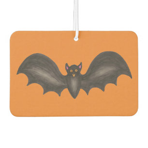 Désodorisant Pour Voiture Bat volant Éffrayant orange noir Joyeux Halloween