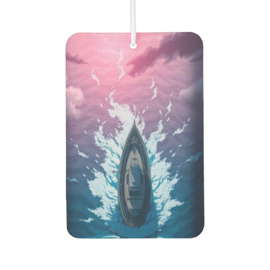 Désodorisant Pour Voiture Bateau dans des vagues orageuses (Devant)