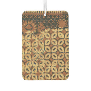 Désodorisant Pour Voiture Batik Kawung vintage indonésien à motif rustique