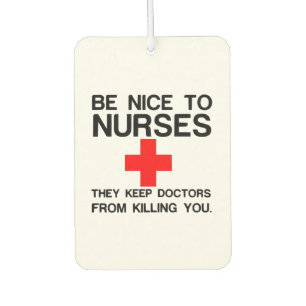 DÉSODORISANT POUR VOITURE BE NICE TO NURSES
