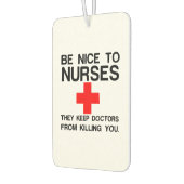 DÉSODORISANT POUR VOITURE BE NICE TO NURSES (Gauche)
