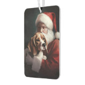 Désodorisant Pour Voiture Beagle avec le Père Noël Festif Noël (Gauche)