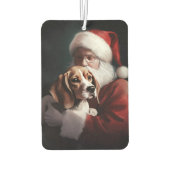 Désodorisant Pour Voiture Beagle avec le Père Noël Festif Noël (Dos)