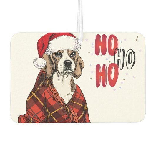 Désodorisant Pour Voiture Beagle Ho Ho Ho Air Freshener (Devant)