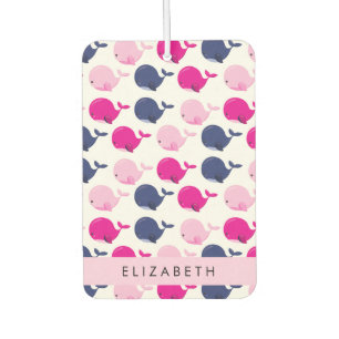 Désodorisant Pour Voiture Beaux Baleines, Motif De Baleines, Votre Nom