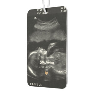 Désodorisant Pour Voiture Bébé Bientôt Ultrasound Gold coeur