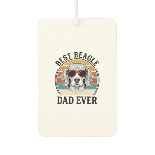 Désodorisant Pour Voiture Best Beagle Dad Ever Vintage Beagle Shirt Design_1 (Devant)