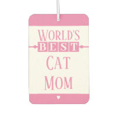 Désodorisant Pour Voiture Best cat maman ajouter photo rose (Devant)