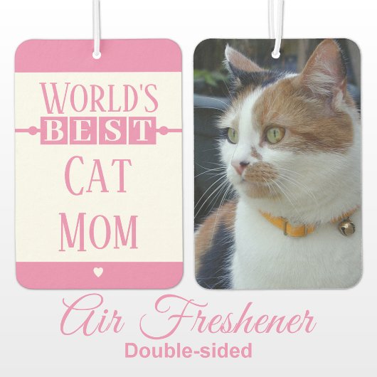 Désodorisant Pour Voiture Best cat maman ajouter photo rose