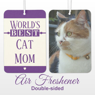 Désodorisant Pour Voiture Best cat maman ajouter photo violet