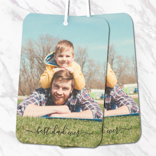Désodorisant Pour Voiture Best Dad Ever Photo Script Air Freshener
