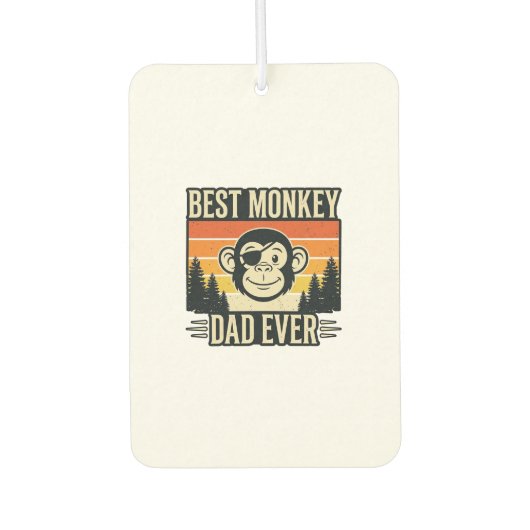 Désodorisant Pour Voiture Best Monkey Dad Ever Vintage Monkey Father Shirt_1 (Devant)