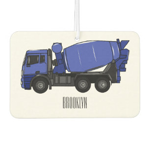 Désodorisant Pour Voiture Béton mélange camion de transport caricature