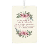 Désodorisant Pour Voiture Bible chrétienne Verse Isaïe 40 Floral (Dos)