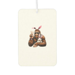 Désodorisant Pour Voiture Bigfoot Lapin Drôle de jour de Pâques Sasquatch T-