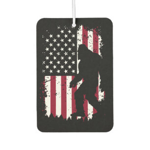Désodorisant Pour Voiture Bigfoot Patriotique – Sasquatch Drapeau Américain