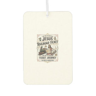 Désodorisant Pour Voiture Billet de train Jésus Voyage Billet de train Jésus