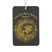 Désodorisant Pour Voiture Bison Buffle dans le Motif de design floral comple (Dos)