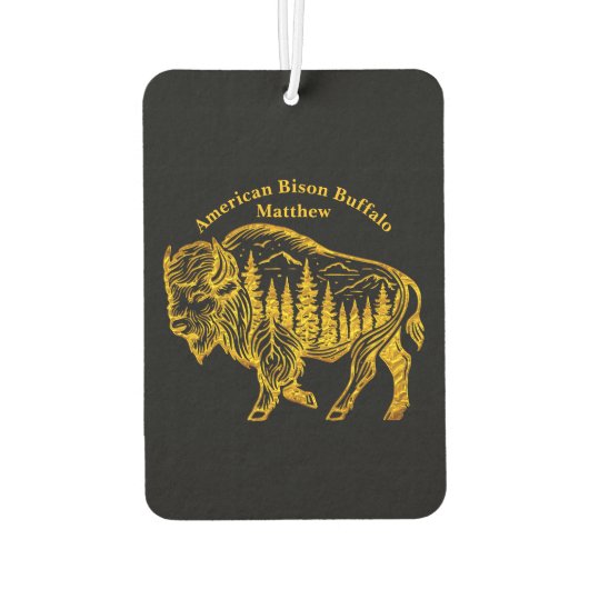 Désodorisant Pour Voiture Bison dans une forêt (Dos)