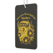 Désodorisant Pour Voiture Bison d'or orné de fleurs et de feuillage (Gauche)