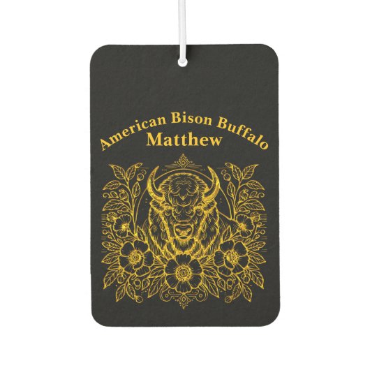 Désodorisant Pour Voiture Bison d'or parmi les fleurs (Devant)