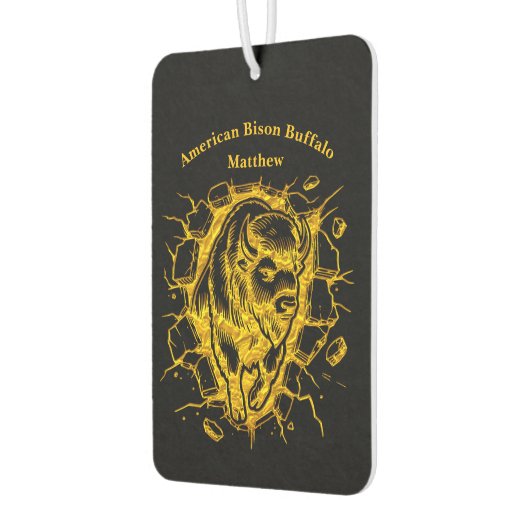 Désodorisant Pour Voiture Bison qui éclate à travers un mur (Gauche)